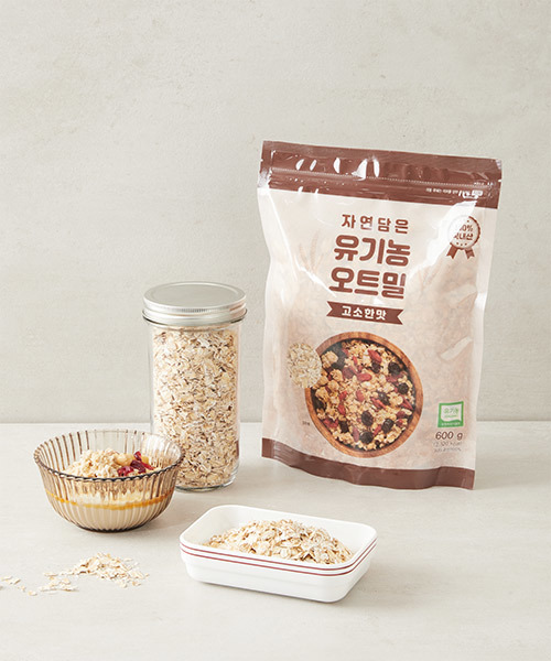 자연담은 유기농 오트밀(고소한맛) 600g 자연담은 유기농 오트밀(고소한맛) 600g